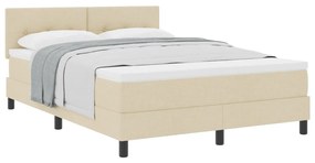 Box Spring Ágy Matrac Krém 140x200 cm Vászon