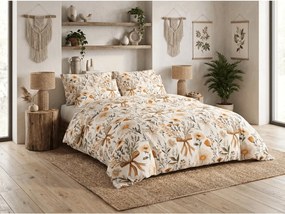 Polipamut ágynemű FLORAL RIBBON POLY krém színű Ágyneműhuzat mérete: 2 db 70 x 90 cm | 200 x 220 cm