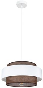 Csillár zsinóron CORSA 1xE27/60W/230V fehér/barna