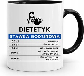 Dietetikus Dietetikusoknak Fekete Ajándék Bögre fényképes nyomtatással