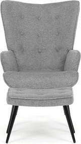 Relaxációs fotel, szürke, bársony kárpit, AK-303 GREY2