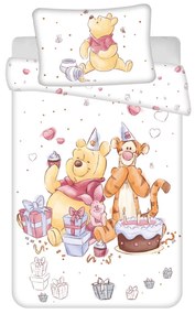 Disney Micimackó Birthday Party gyerek, ovis ágyneműhuzat 100×135 cm, 40×60 cm