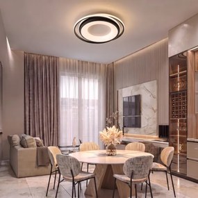 BRILAGI - LED dimmelhető mennyezeti lámpatest FLARE LED/84W/230V 47x51 cm fekete + távirányító