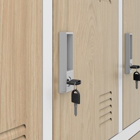 Zárható szekrény MARCIN, 900 x 1850 x 400 mm, Eco Design: fehér/sonoma tölgy