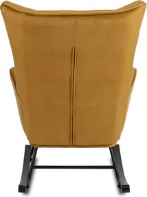 Hintafotel mustársárga bársony kárpittal – JACKSON