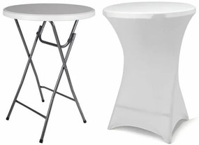 GARTHEN Parti asztal összecsukható BISTRO Fehér 80 x 110 cm