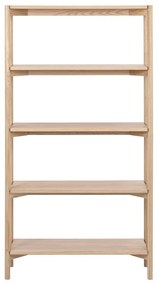 Natúr színű könyvespolc tölgyfa dekorral 86x160x30 cm Braidwood – Actona