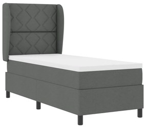 Boxspring Ágy Matrac Fekete Szürke színben, 80x200 cm, Szövet