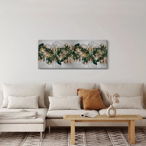 Kép - Gold-green, trópusi levelek (120x50 cm)