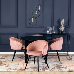 Elegáns Étkezőszék Rózsaszín Bársony Kárpittal. ADELE