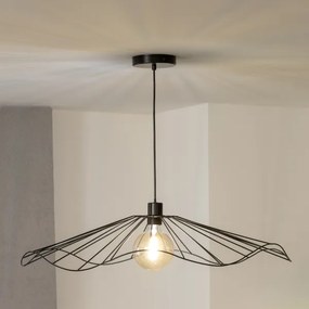 Brilagi - CERIA WIRE LED csillár, drótkábeles függesztéssel, 1xE27/40W/230V, átmérő 80 cm, fekete