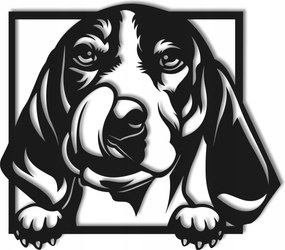 Beagle fali dekoráció 50 cm áttört kutya