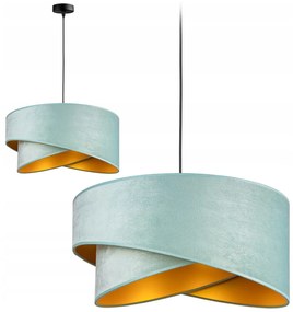 Menta színű textil búrás függőlámpa Glimex Abazur Premium 1xE27 GA0111