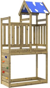 vidaXL Játék Torny Barna 110.5 x 52.5 x 215 cm Szilárd Impregnált Fa