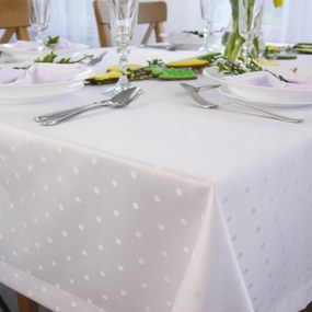 Elegáns Fehér Abrosz Foltálló 100x150