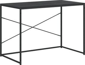 vidaXL fekete szerelt fa számítógépasztal 110 x 60 x 70 cm