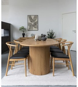 Étkezőasztal nyárfa dekorral 100x210 cm Boavista – House Nordic