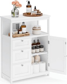 Komoda 60x30x80cm, mdf, bílá, AUK-E1154 WT