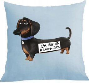 Párna párnahuzat nyomott mintás tacskó kutya