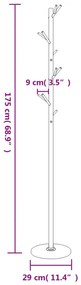fehér porszórt vas ruhafogas 175 cm