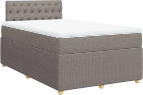 vidaXL tópszínű szövet rugós ágy matraccal 120 x 190 cm