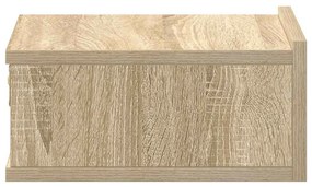 2 db sonoma tölgy szerelt fa függő éjjeliszekrény 40x30x15 cm