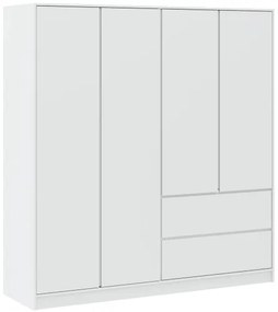 BASIT Gardróbszekrény Fehér Színben 195 cm