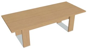 Verno+ S tárgyalóasztal 240 x 100 cm, világos tölgy / narancs