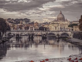 Poszter 40x30cm Kilátás a Basilica di San Pietro-ra a Vatikánban 2, Assaf Frank