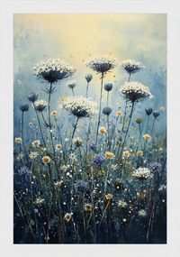 Poszter Keret Fa Természet Rét Mező Virágok Cickafark 40x60