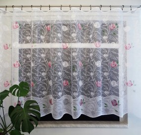 Mg Függöny 125/851 Fehér Rózsaszín 245cm Minőség 0,5m