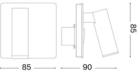 Ideal Lux - LED Fali spotlámpa LITE LED/3W/230V CRI 90 fehér