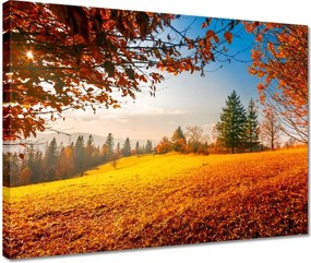 Vászonkép 40x30 Őszi táj hegyek