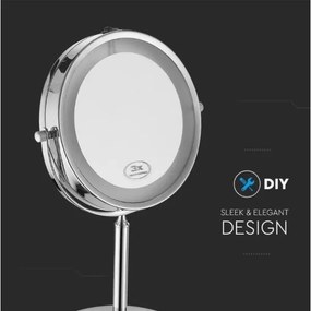 LED Kozmetikai tükör LED/3W/6V 4xAA IP44