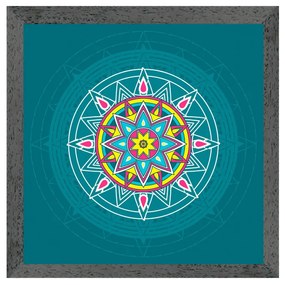 Brüsszel négyzetes mandala képkeret fekete