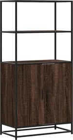 vidaXL Magastábla barna tölgy 68x35x139 cm műanyag fa és fém