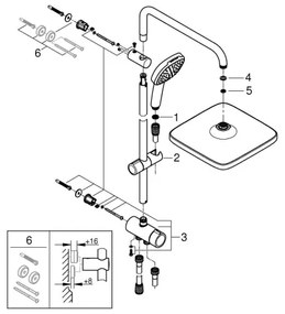 GROHE 266982431 - VITALIO COMFORT 250 zuhanyrendszer 390 mm fekete