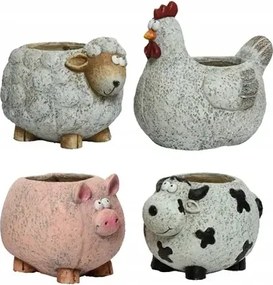 Virágtartó fedél Tehén Bárány Malac virágtartó Állatok