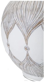 Fehér-aranyszínű asztali lámpa textil búrával (magasság 59 cm) Atene – Mauro Ferretti