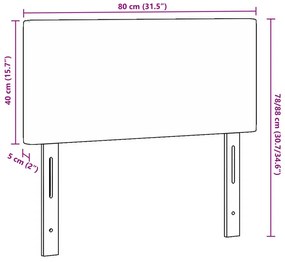 Fejtámla Egyszerű Design Világosszürke Zöld 80 cm Vállalhó Szövet