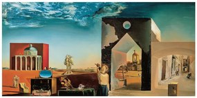 Suburbs of a Paranoiac Critical Town Festmény reprodukció, Salvador Dalí, (100 x 50 cm)