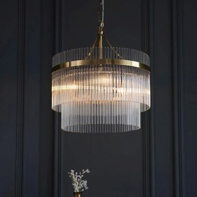 Endon glamour modern függeszték marietta antik sárgaréz átlátszó end99167