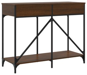 barna tölgyszínű szerelt fa tálalóasztal 100 x 39 x 78,5 cm