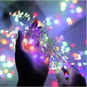 960 micro LED-es BOA fényfüzér, kültéri-beltéri hálózati, színes RGB, 9,6 m, IP44