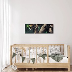 Egy bájos nő képe pillangóval (órával) (90x30 cm)
