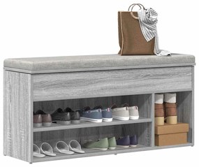 szürke sonoma színű szerelt fa cipőpolc 102x30,5x45 cm