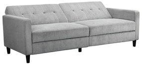 Világosszürke kordbársony kinyitható kanapé 82 cm Hartford – Støraa