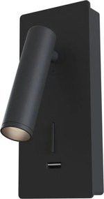 Fali lámpa fekete cső LED3000K kapcsolóval a nappali hálószobájába Maytoni