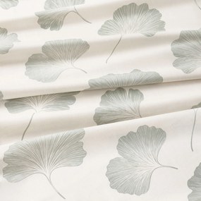 Goldea kör alakú pamut asztalterítő - ginkgo levelek Ø 100 cm