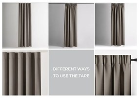 Szürkésbarna sötétítő termo függöny 140x245 cm Pleat – Restilo